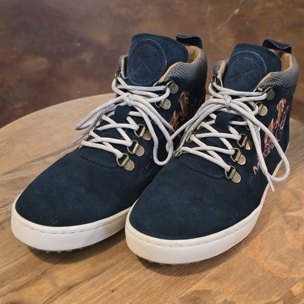 Inkkas Yuuki Camping Boots Floral Canvas Suede High Top Women’s 8 Men’s 6